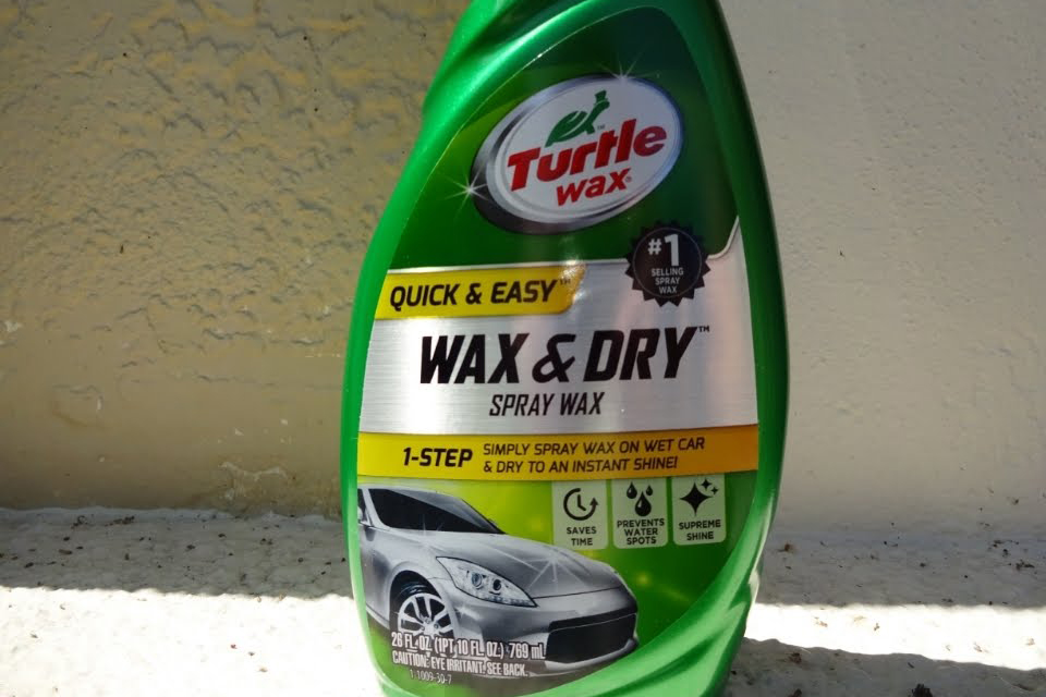 Turtle wax and dry car wax bottles