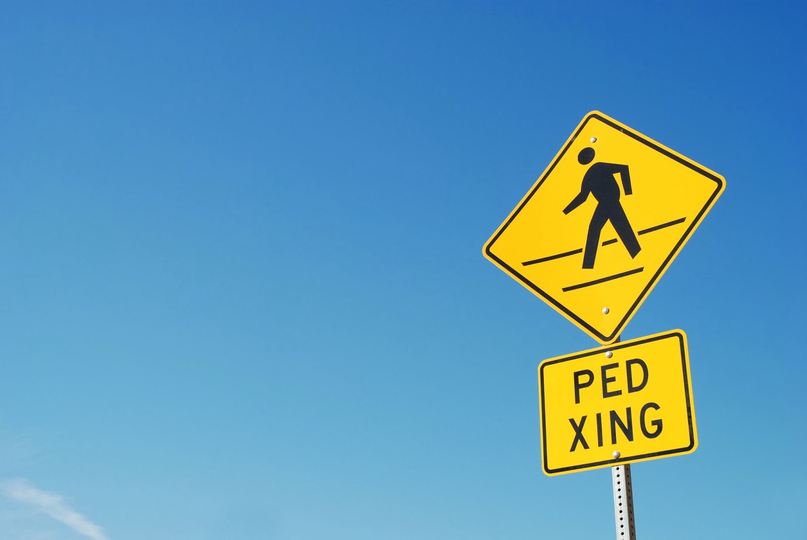 Ped Xing means Pedestrian Crossing